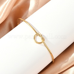 Ионное покрытие (ip) 304 нержавеющая сталь браслеты манжеты узел для женщин&nbsp;LS-BJEW-M233-04G