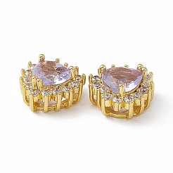 Стойки обшивки латунь микро проложить кубического циркония бусы&nbsp;KK-C007-12G-01