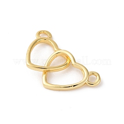 Латунные подвески-сердечки с замком&nbsp;KK-V016-10G