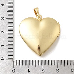 Подвески-медальоны в форме сердца из латуни ко Дню святого Валентина&nbsp;KK-D431-035B-G