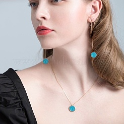 180 шт. 3 стиля фурнитуры для рукоделия окрашенный синтетический бирюзовый драгоценный камень плоская задняя часть куполообразные кабошоны&nbsp;TURQ-AR0001-48