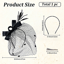 Сетчатая вуаль из марли с заколкой-аллигатором&nbsp;AJEW-WH20018-97A