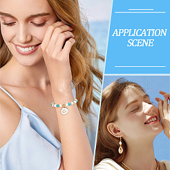 16 шт. 8 стиля подвески в форме ракушек с гальваническим покрытием&nbsp;SHEL-SC0001-55