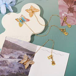 3 шт. закладка-подвеска в виде гитары с музыкальной нотой в виде бабочки из акрила и сплава&nbsp;AJEW-TA00045