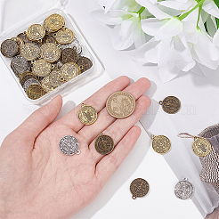 60 шт. 3-х цветные подвески в тибетском стиле&nbsp;TIBEB-NB0001-29