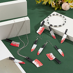 50 шт. 2 стиля пластиковых подвесок на тему Хэллоуина&nbsp;KY-AR0001-20