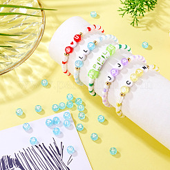 100шт 5 стиля прозрачные акриловые бусины&nbsp;TACR-TA0001-54C