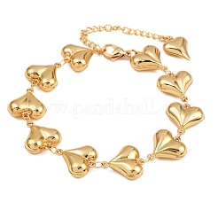 Браслеты-цепочки в форме сердца из нержавеющей стали 304 для подарка на День святого Валентина&nbsp;BJEW-D359-17B-G