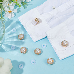 8 шт. плоские круглые запонки из сплава смолы&nbsp;FIND-ME0003-14