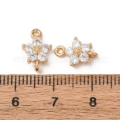 Шармы-соединители из латуни с паве из кубического циркония&nbsp;ZIRC-L105-01G