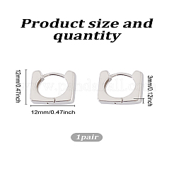 1 пара латунных серег-колец&nbsp;EJEW-LP0007-090P