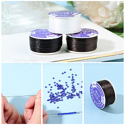 3 рулон 3-х цветных нейлоновых ниток со специальным покрытием для бисера&nbsp;OCOR-PA0001-01B