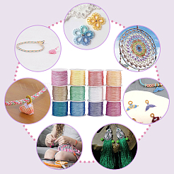 12 рулон плетеной полиэфирной нити 12 цветов&nbsp;OCOR-PH0002-57