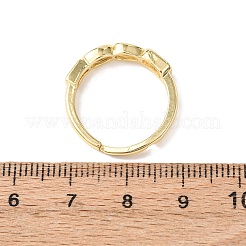 Регулируемые латунные кольца с микропаве из кубического циркония для женщин&nbsp;RJEW-K264-03G