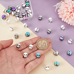 40 шт. 4 цвета тибетский стиль сплав европейские бусины&nbsp;FIND-GA0007-19