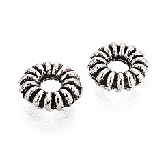 Сплавочные овальные бусины тибетского стиля &nbsp;TIBEB-T005-05AS