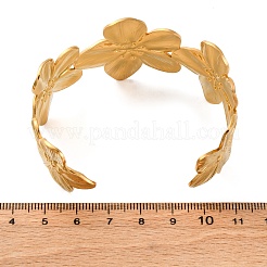 Браслеты-манжеты из нержавеющей стали 304 для женщин&nbsp;BJEW-P347-02C