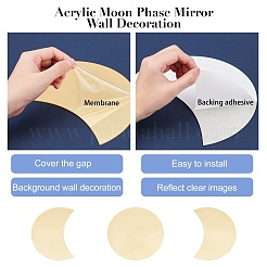 Акриловое зеркало фазы луны декор стены&nbsp;DIY-WH0167-60B