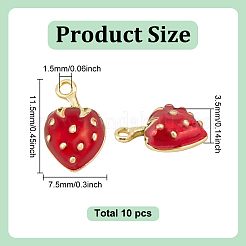 Кулоны с эмалью из латуни&nbsp;KK-HY0004-01