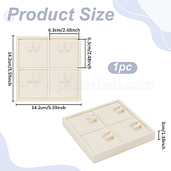 Подставка для сережек из микрофибры с 4 отделением&nbsp;ODIS-WH0050-15A