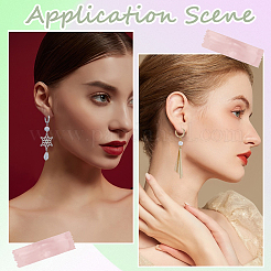 6 пара 3-х цветных латунных сережек-колец с покрытием KK-CN0002-45