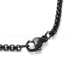 Ожерелья с подвеской в виде гантели из нержавеющей стали 304 с вакуумным покрытием pvd&nbsp;NJEW-Z023-01EB