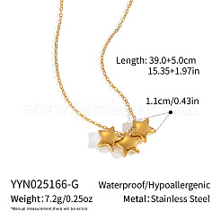 Женские кулон-тройная звезда из нержавеющей стали 304&nbsp;MU9903-1