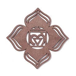 DIY незаконченный богемный символ энергии медитации деревянный кулон наборы украшений&nbsp;LS-DIY-B060-03