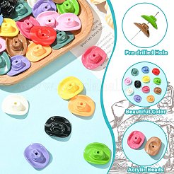 36шт 12 цвета непрозрачные акриловые бусины&nbsp;SACR-CJ0001-84