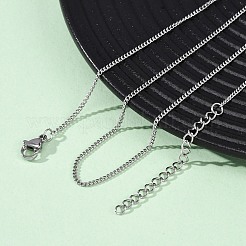 Ожерелья из цепочек панцирного плетения из нержавеющей стали 304 толщиной 1.5 мм&nbsp;NJEW-T016-28P