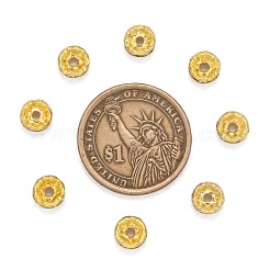 Латунные бусины-разделители из хрусталя класса А&nbsp;RB-A006-8MM-G