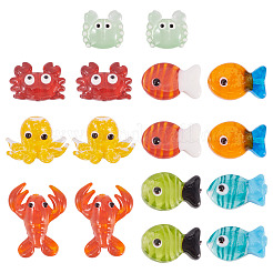 16 шт. 8 вида бугорчатых стеклянных бусин&nbsp;LAMP-TA0001-85