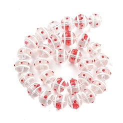 Стеклянные бусины с эмалевыми нитями&nbsp;GLAA-M047-01F