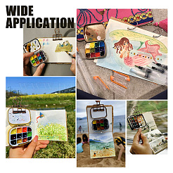 3 набор из 3-х цветных железных баночек для хранения акварельных красок и лака для ногтей&nbsp;AJEW-PH0011-08-WH