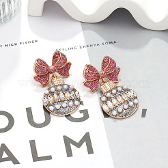 Серьги-гвоздики из цинкового сплава со стразами&nbsp;FS-WG792C8-02