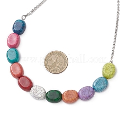 Браслеты и ожерелья из овальных акриловых бусин&nbsp;SJEW-JS01345