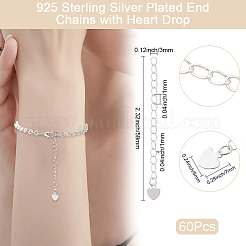 60 шт. латунный удлинитель цепи для стойки&nbsp;KK-BBC0022-52S