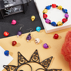 120 шт. нити синтетических бирюзовых бусин 10 цветов&nbsp;G-AR0004-19