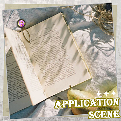 Наборы для изготовления плоских круглых закладок своими руками&nbsp;DIY-SC0032-07A