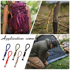 Зонт шнур полиэстер и спандекс веревка брелок карабин&nbsp;HJEW-UN00092