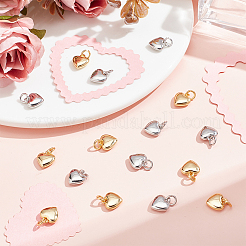 16 шт. 2-х цветные подвески из латуни с покрытием на стойке&nbsp;KK-GO0001-98