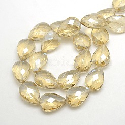 Гальванический хрусталь каплевидные бусины нити&nbsp;X-EGLA-F067B-10