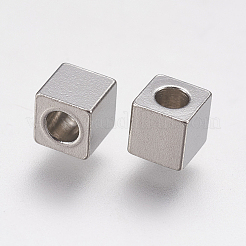 Бусины из нержавеющей стали марки 304&nbsp;STAS-F195-027P-4x4mm