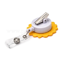 Фетр подсолнечника и катушка для бейджа из АБС-пластика&nbsp;AJEW-I053-27