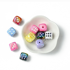 10 шт. УФ-покрытие радужных переливающихся акриловых эмалевых бусин&nbsp;SACR-FS0001-32