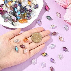 170шт 17 цвета гальванические стеклянные бусины&nbsp;EGLA-YW0005-59