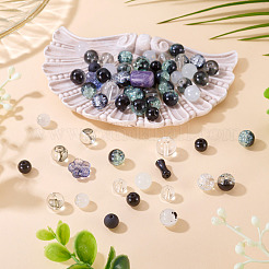 80 г прозрачных стеклянных бусин&nbsp;DGLA-TA0001-47J