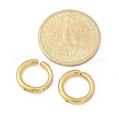 Серьги-каффы из нержавеющей стали 304 с микропаве из прозрачных кубических цирконий&nbsp;EJEW-C096-60G