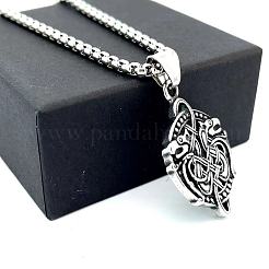 Кулон в виде скандинавского викингского дракона из нержавеющей стали 304 для мужчин и женщин.&nbsp;QO1478