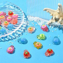 70 шт. двухцветные светящиеся непрозрачные смоляные кабошоны&nbsp;RESI-CJ0004-87